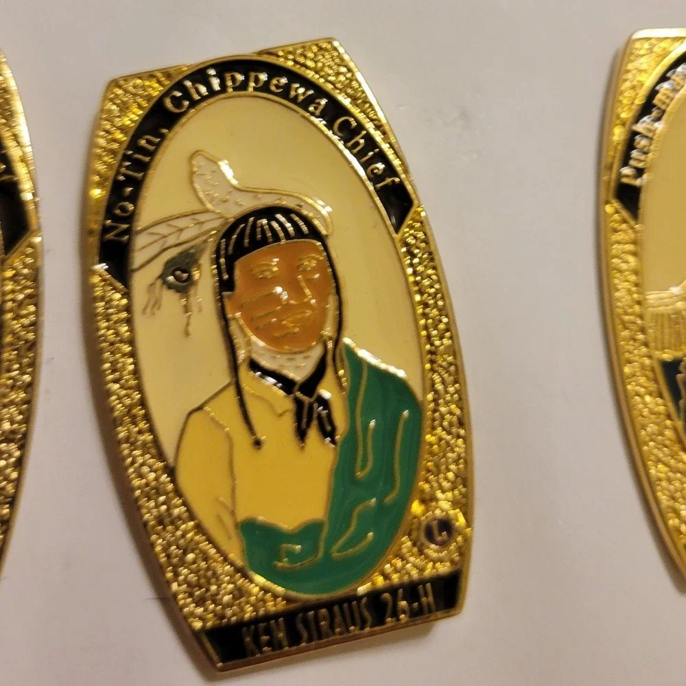 13pc Lions Club‎ International Native American Chiefs Enamel Trading Pin Set